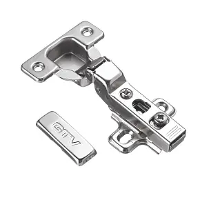 Петля полунакладная GTV ZP-COCA8450-BE клиповая без пружины, с ответной планкой H-0 45мм, без еврошурупа — купить оптом и в розницу в интернет магазине GTV-Meridian.